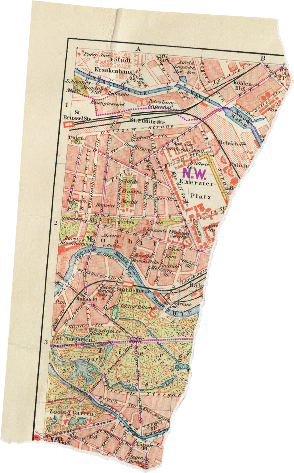 Scanned Weathered Map Scrap