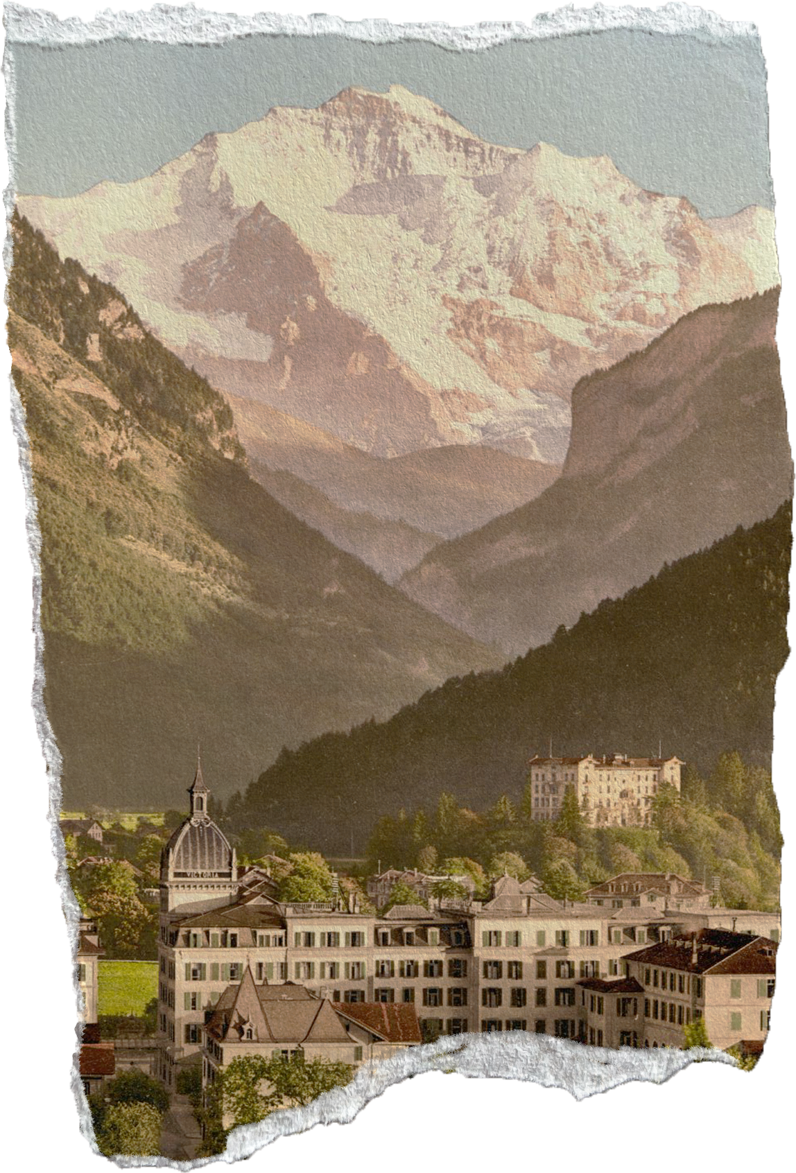 Interlaken Hotels Torn Paper